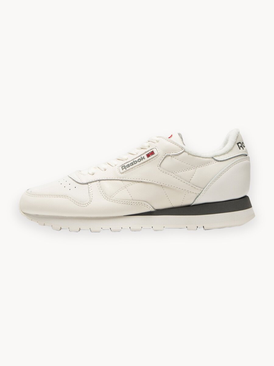 Кроссовки Reebok Classic Leather, размер 9,5 US, молочный/серый