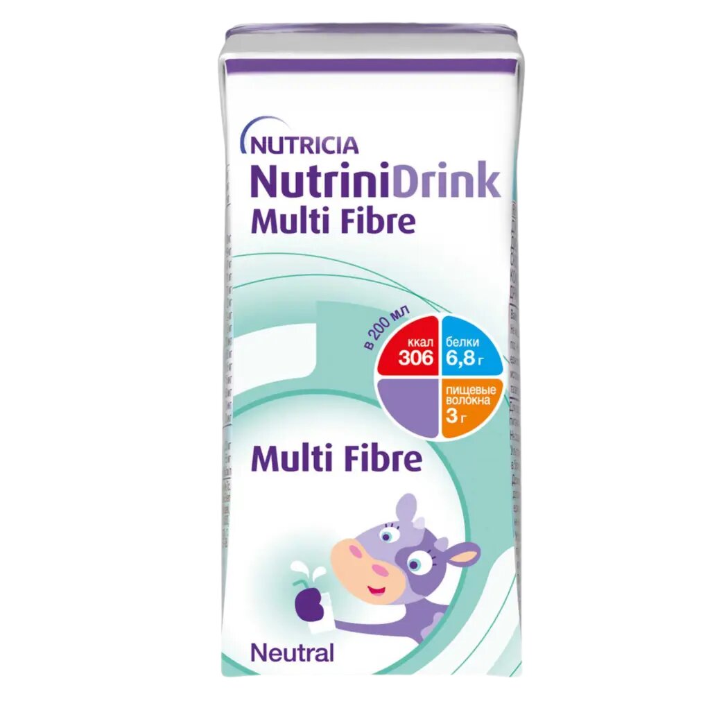 NutriniDrink Multi Fibre с пищевыми волокнами готовая смесь с нейтральным вкусом 200 мл 1 шт