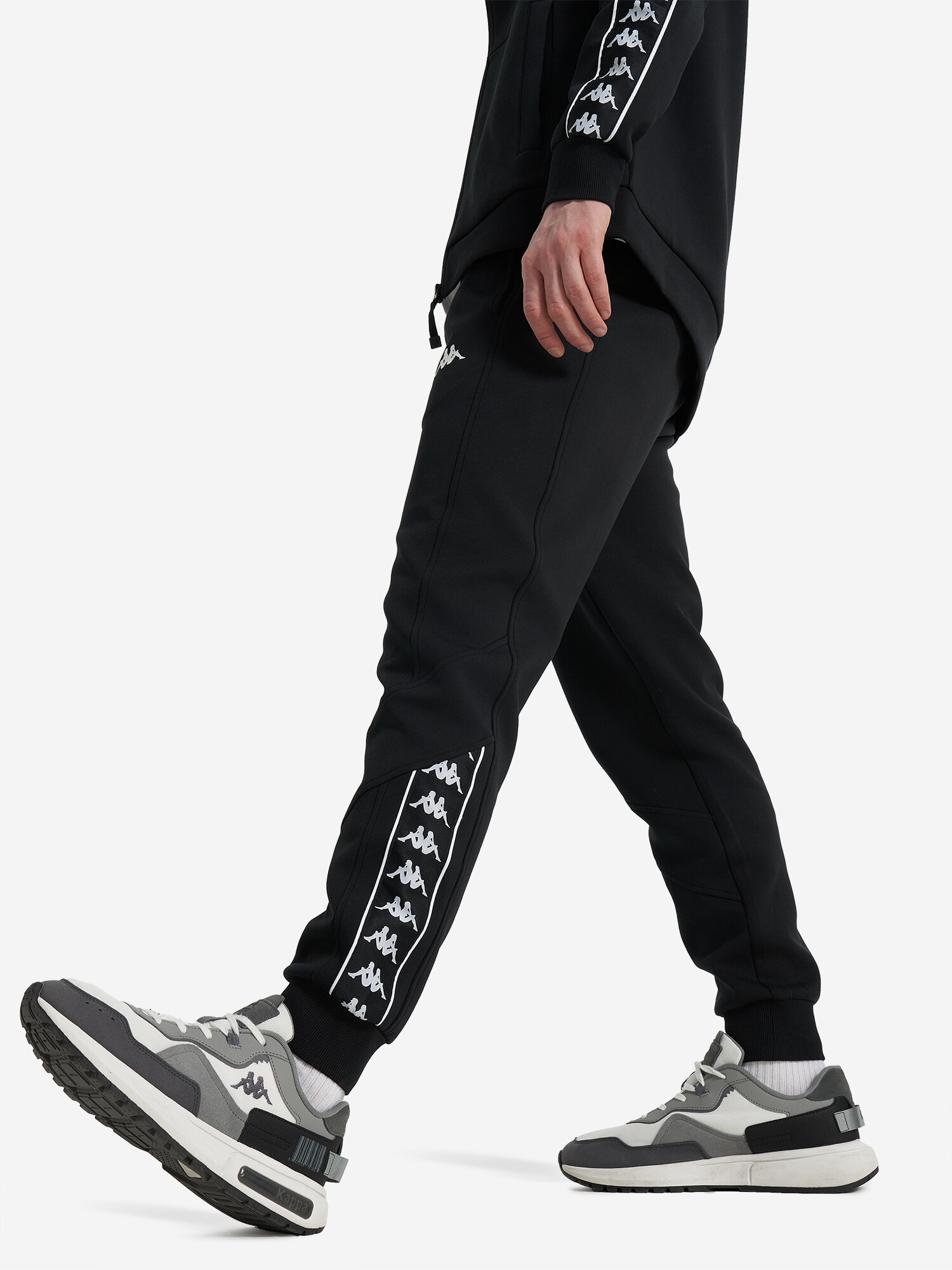Брюки джоггеры Kappa Authentic Men's Banda Knitted Pants, размер 50, черный — фото 1
