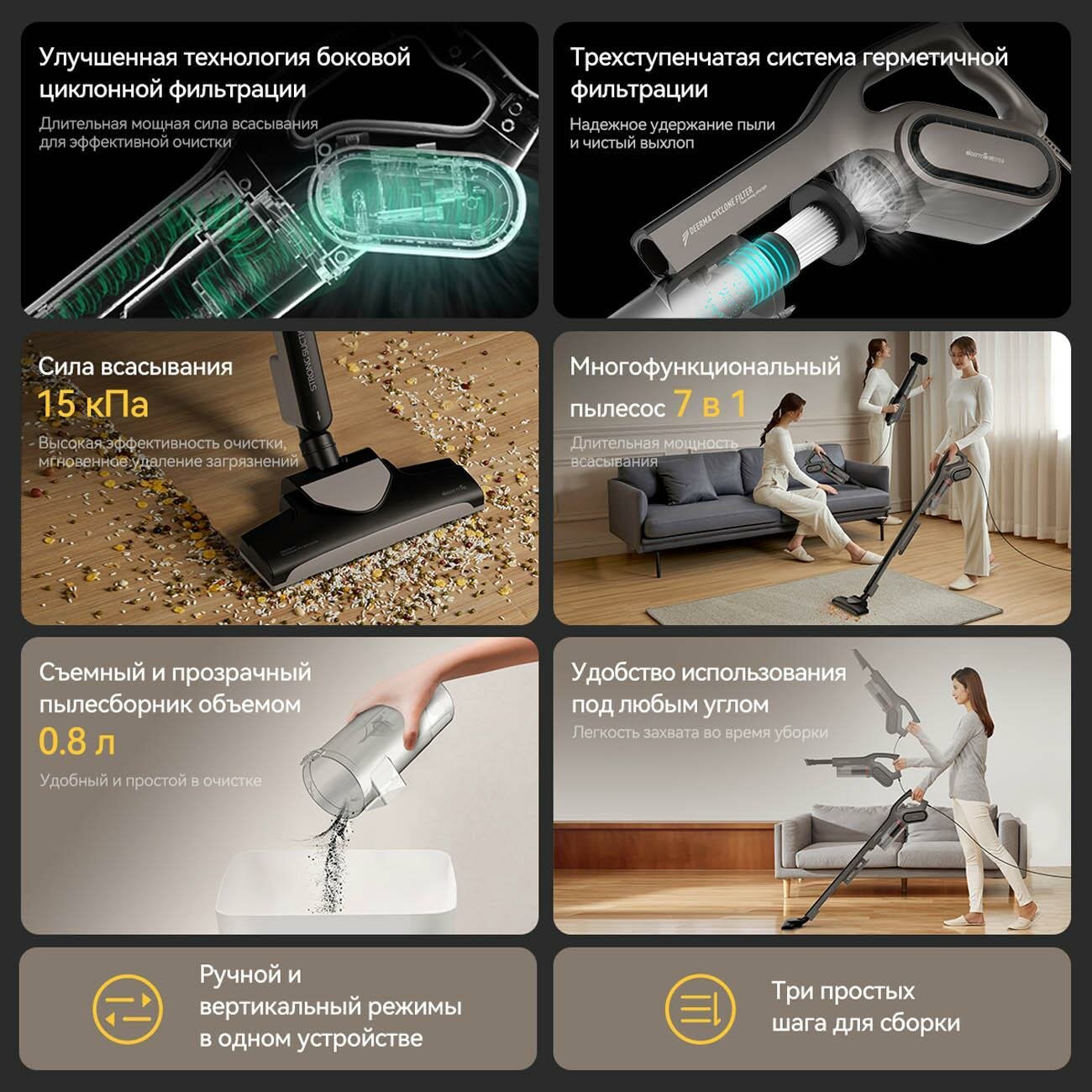 Картинки Пылесос ручной (handstick) Deerma Combo DX700S