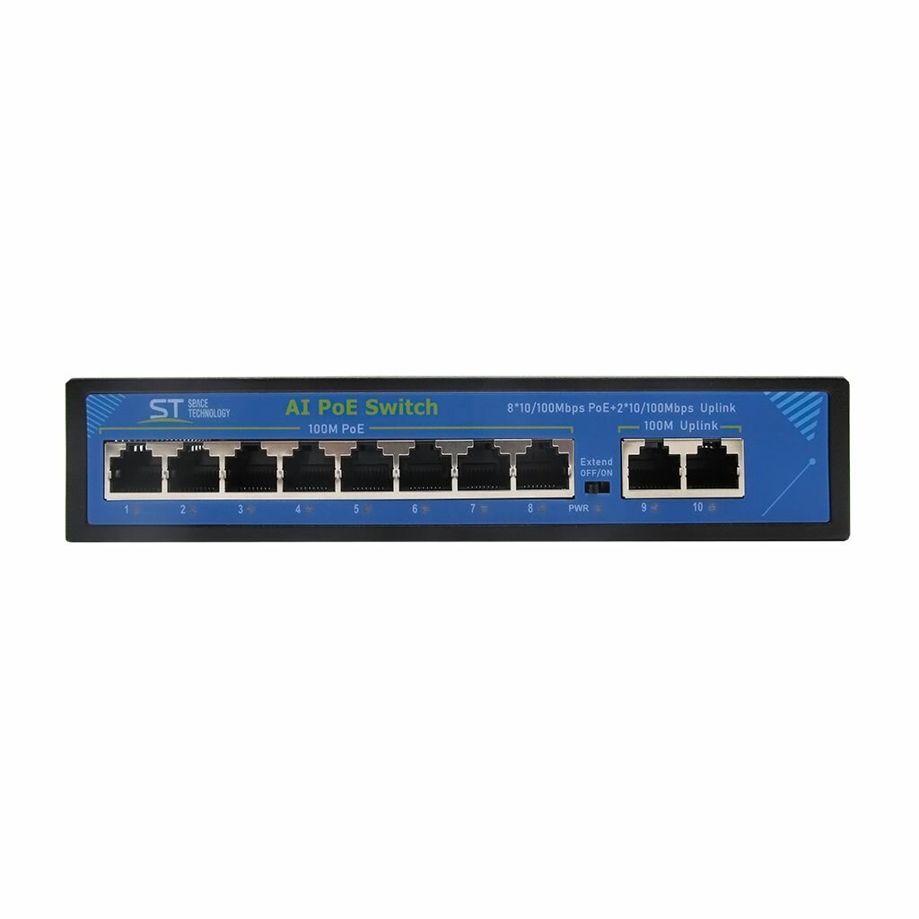 Коммутатор ST-S85POE (2M/120W/А) PRO (версия 4) 8-ми портовый