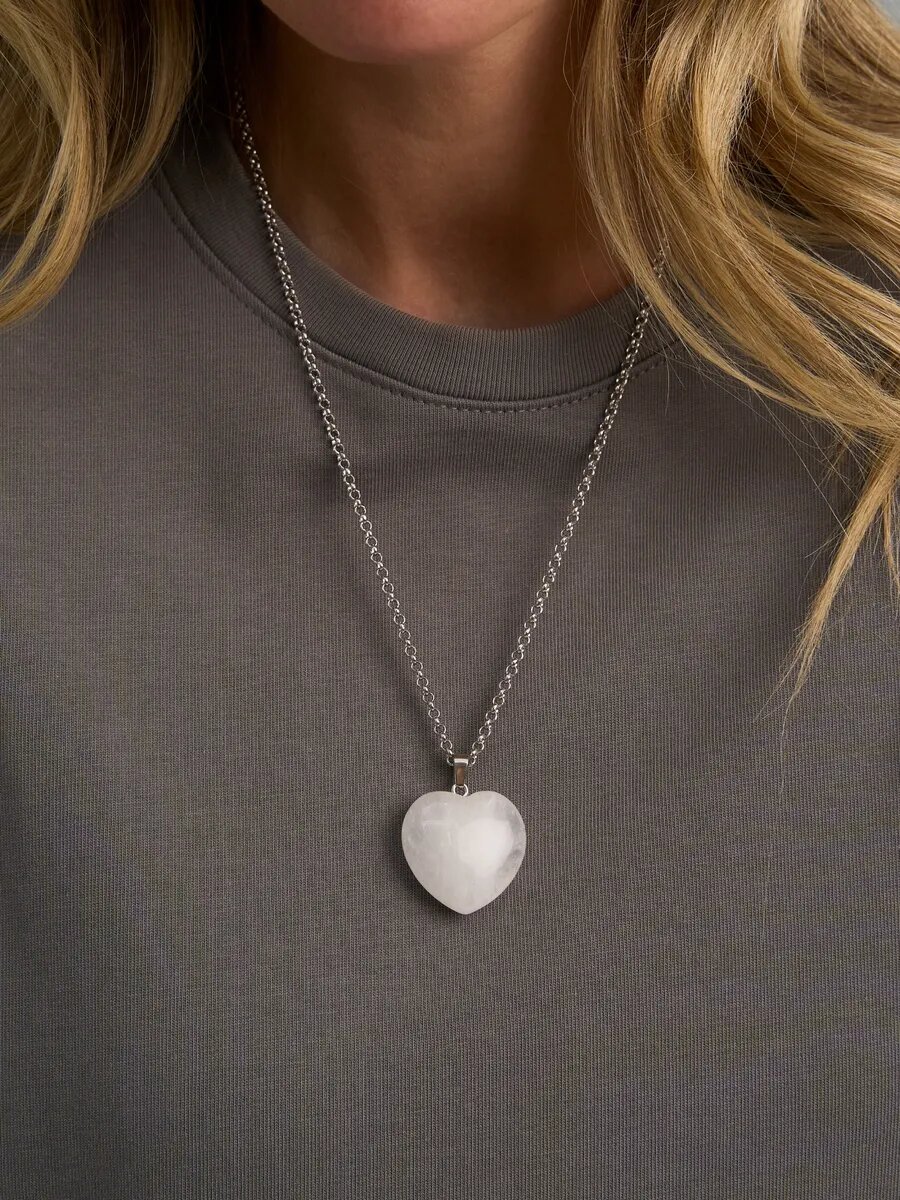 Колье BLUE jewelry горный хрусталь бесцветный белый серебряный