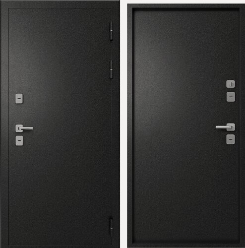 Изображение товара Дверь входная металлическая с терморазрывом Эталон Термо-3М Черный букле-Черный букле 960*1900 левая