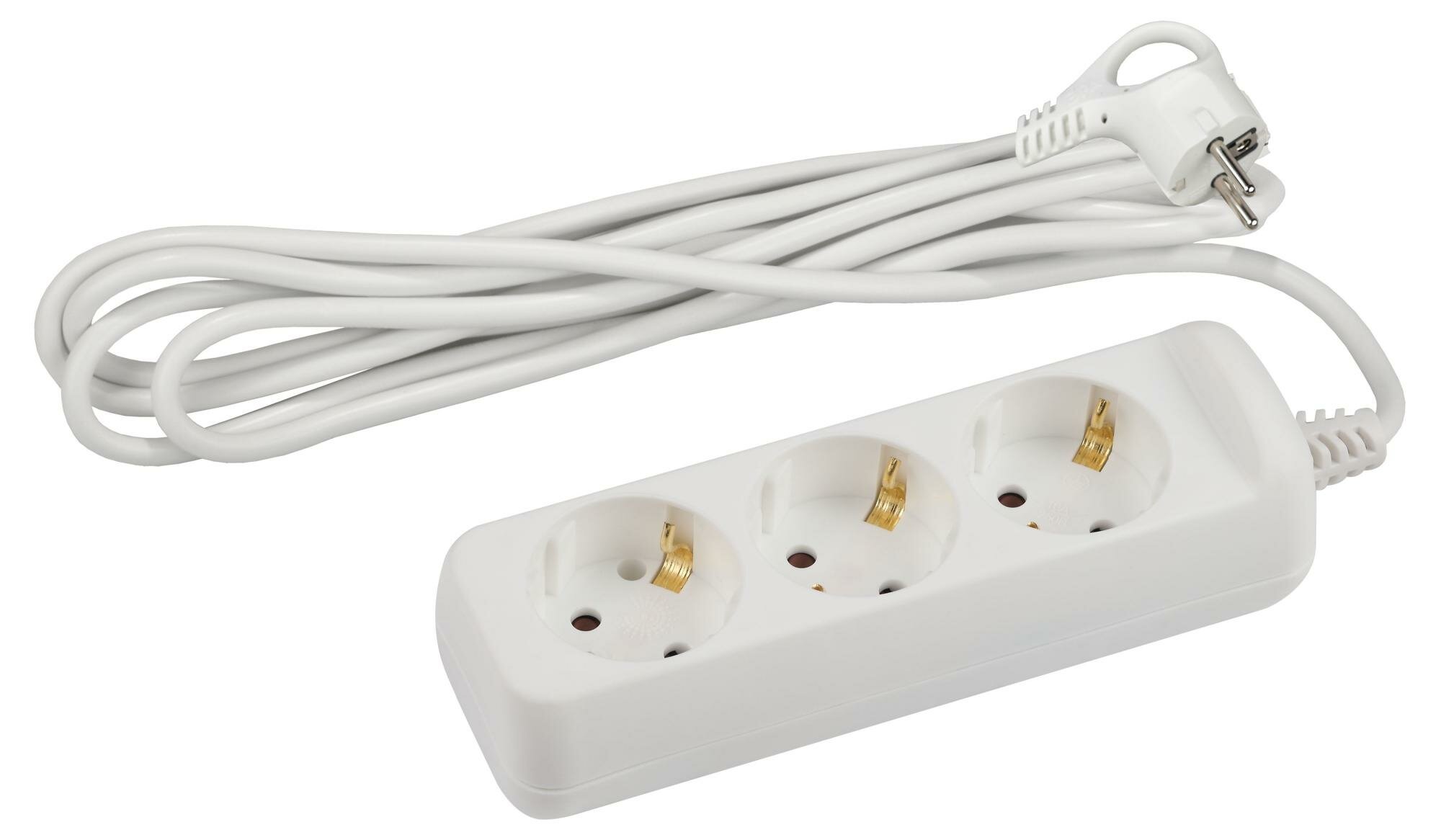 ЭРА Удлинитель электрический U-3e-5m-3x1,5 с заземлением 3 розетки 5м ПВС 3x1,5мм2 16А, Б0044033