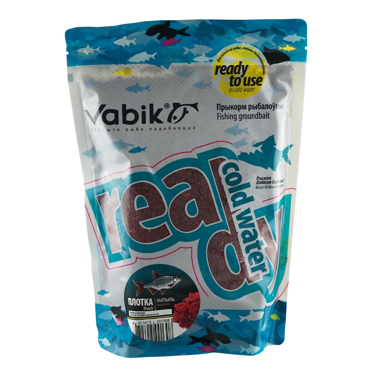 Прикормка зимняя увлажнённая Vabik Ready Gold Water 0,75кг Плотва Мотыль