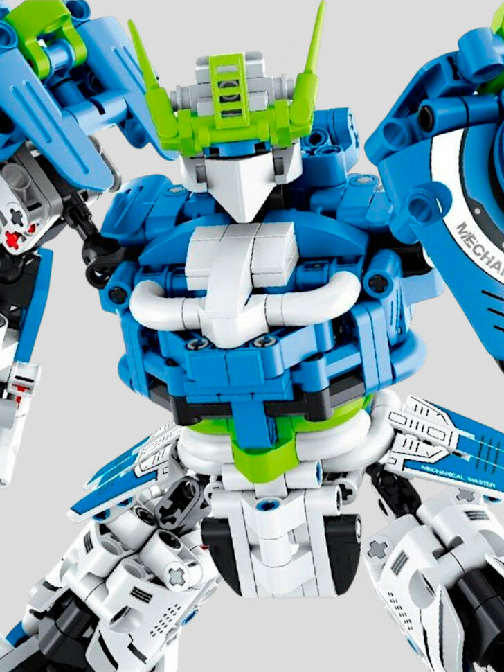 Конструктор iM.Master Бело-синий робот-воин 6823 — фото 1