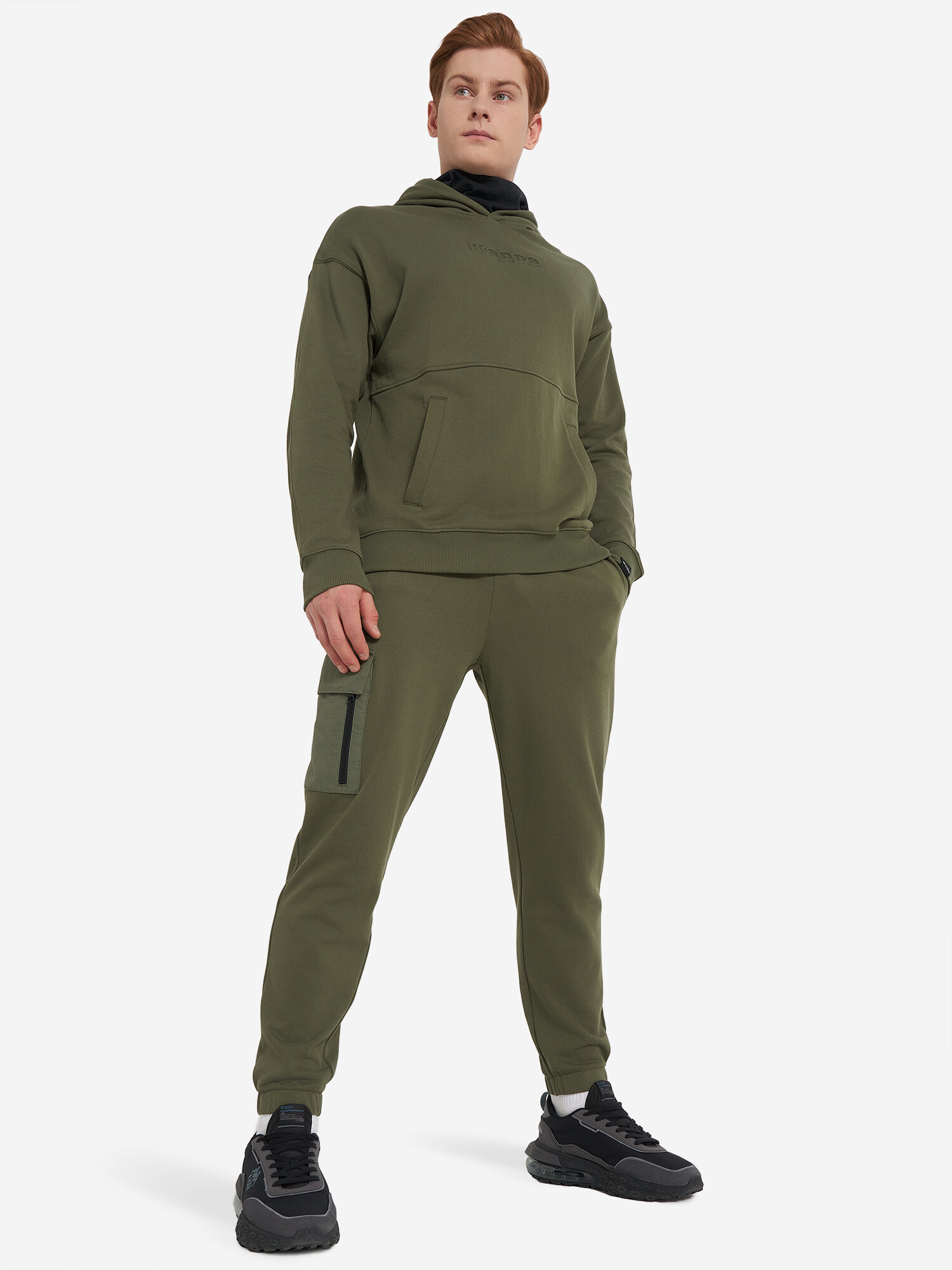 Брюки джоггеры Kappa, размер 52-54, болотный — фото 1