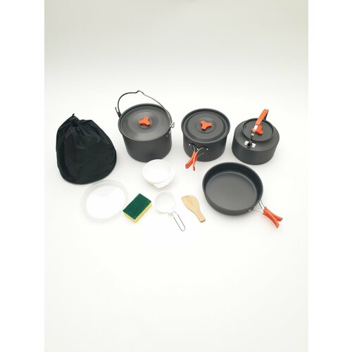 Набор туристической посуды на 5-6 персон с чайником 2л.