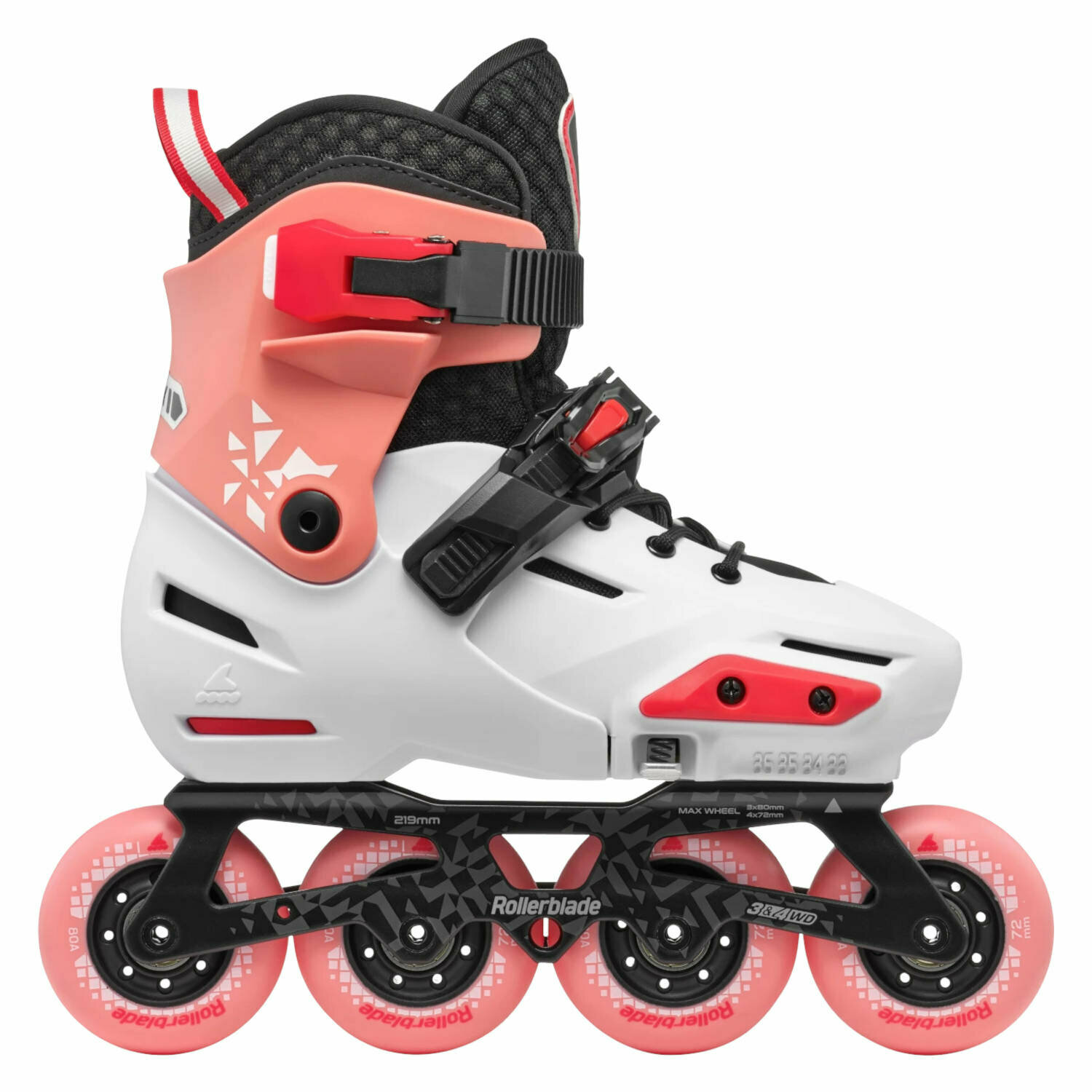 Роликовые коньки Rollerblade Apex Platinium/Coral (EUR:33)