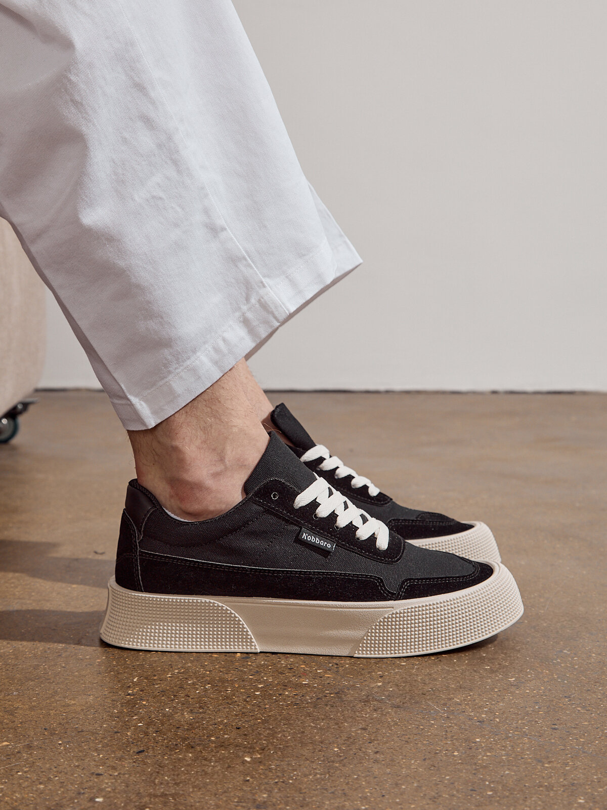 Кеды Nobbaro, полнота 7 (RU)/ на среднюю и широкую стопу, размер 40, черный — фото 1