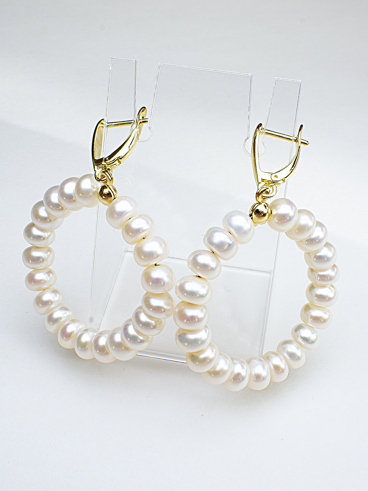 Серьги с подвесками, конго JEWELRY A VENTO, жемчуг пресноводный культивированный, размер 53 мм, белый