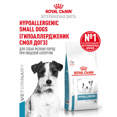 Сухой корм Royal Canin Hypoallergenic Small Dog Canine (Гипоаллердженик Смол Дог) для взрослых собак при пищевой аллегии, диетический, 3,5 кг