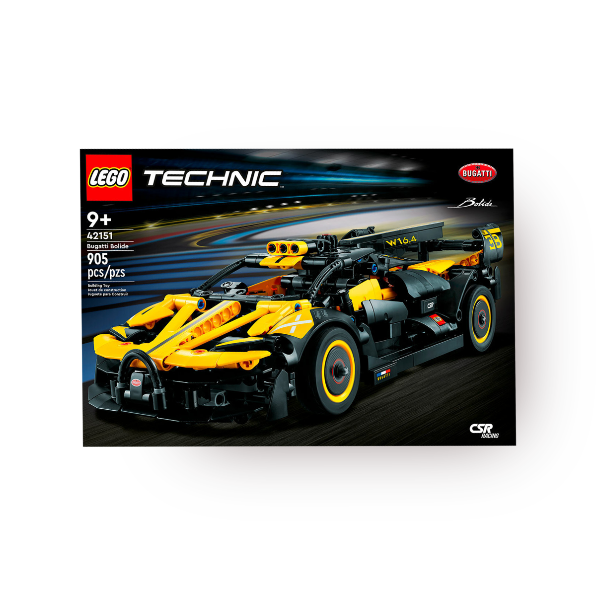 Конструктор LEGO Technic Бугатти Болид, 905 деталей, гоночные автомобили