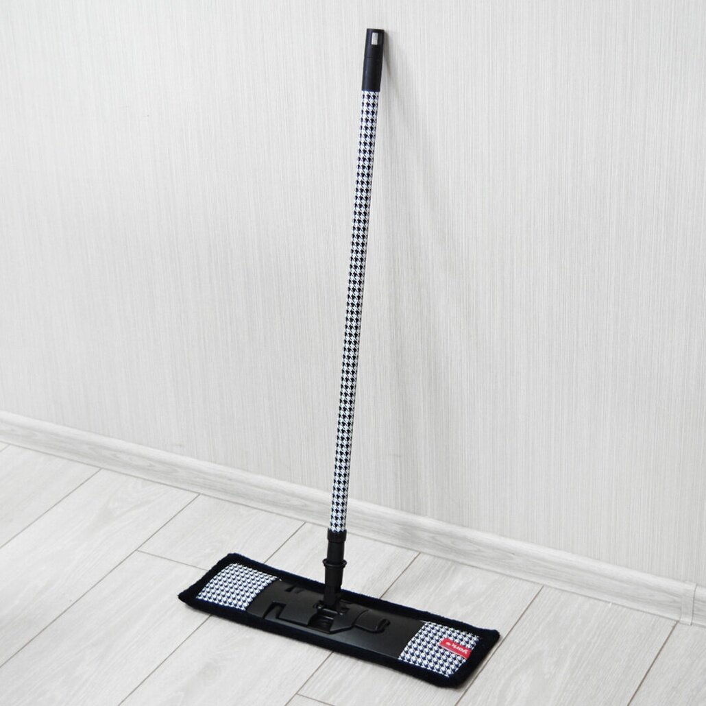 Швабра телескопическая "Стайл Классик Пепита", микрофибра, 43х14см, длина 77-130см