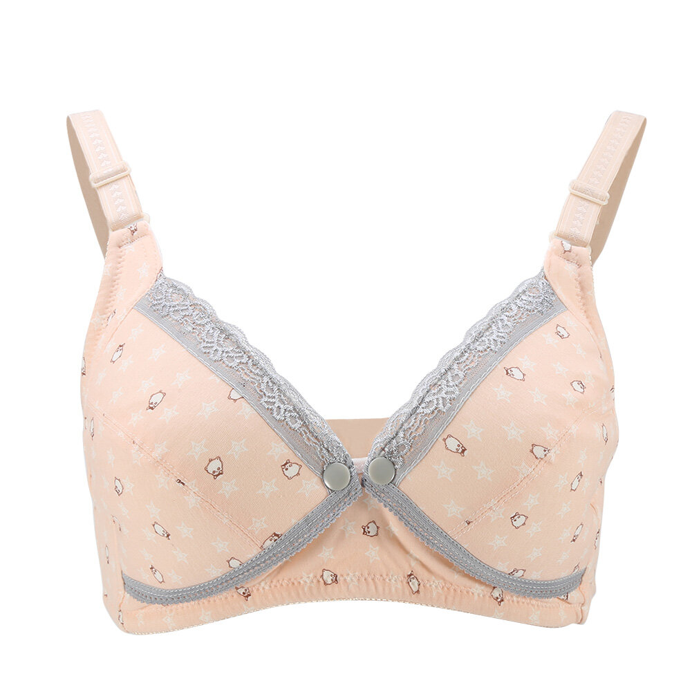 Женский хлопковый бюстгальтер без косточек для беременных нижнее белье для кормящих мам бюстгальтеры для кормления грудью телесный 34/75