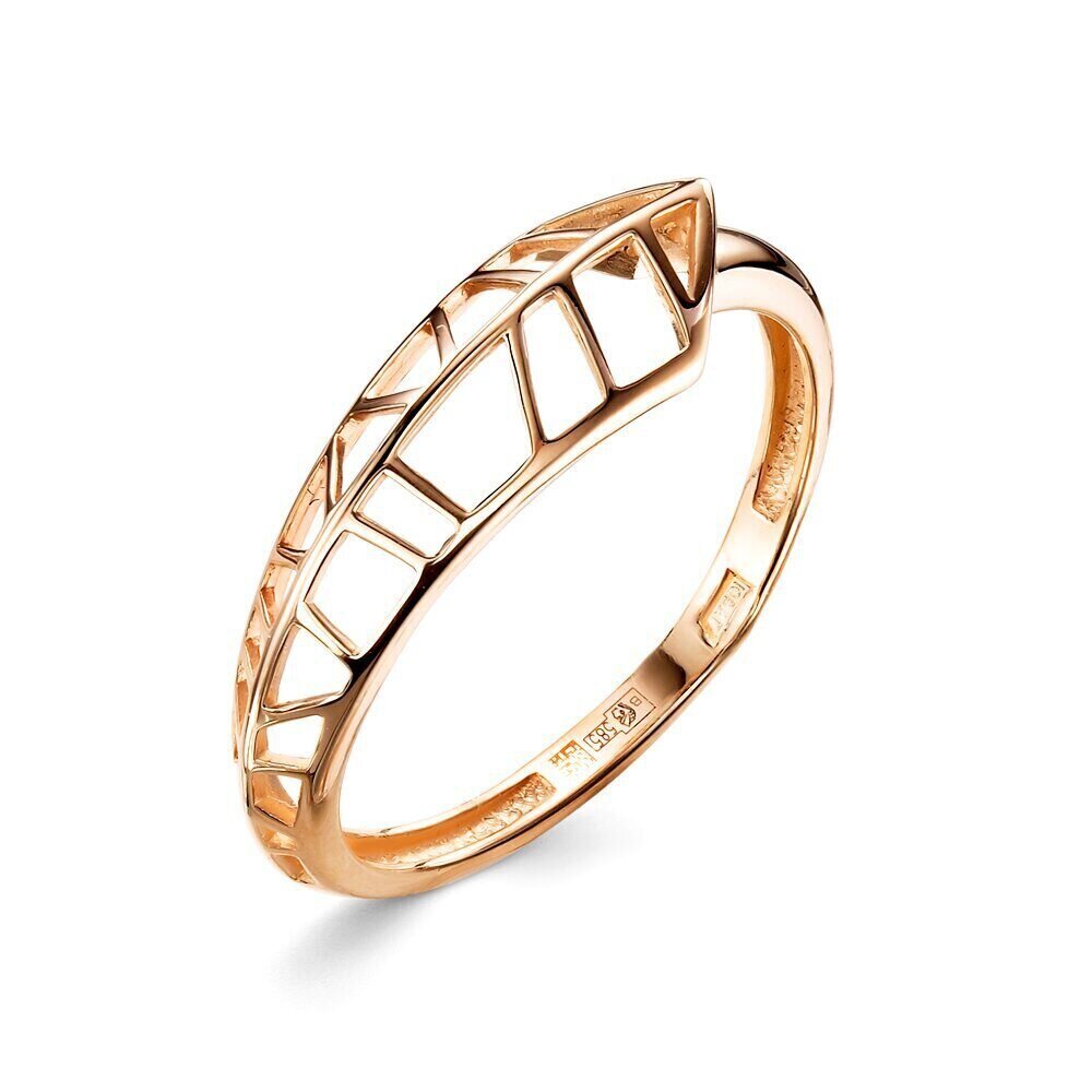 Кольцо 585GOLD, красное золото, 375 проба
