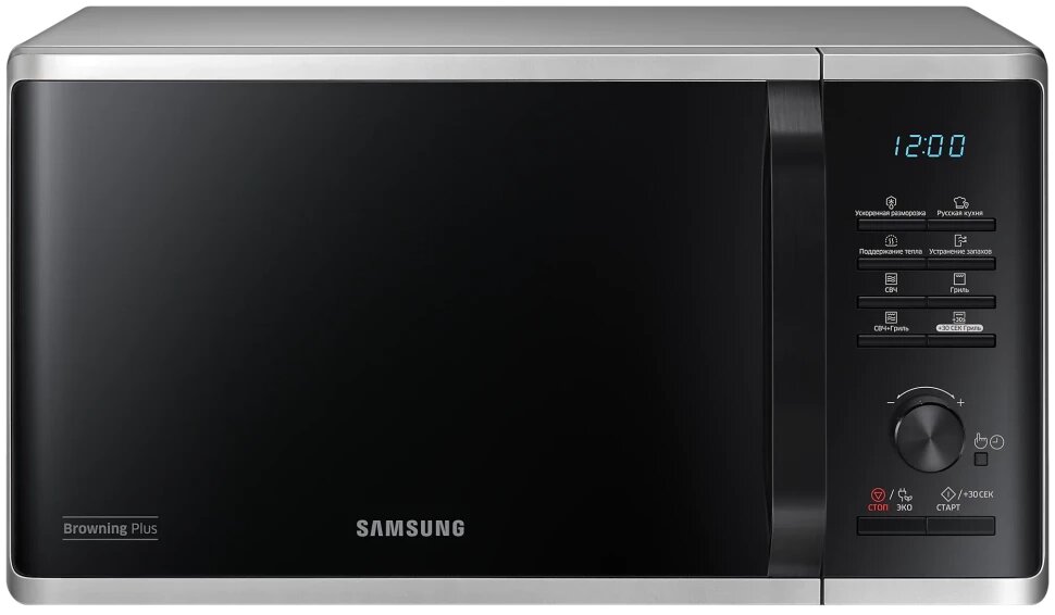 Микроволновая печь Samsung MG23K3515AS/BW серебристый/черный