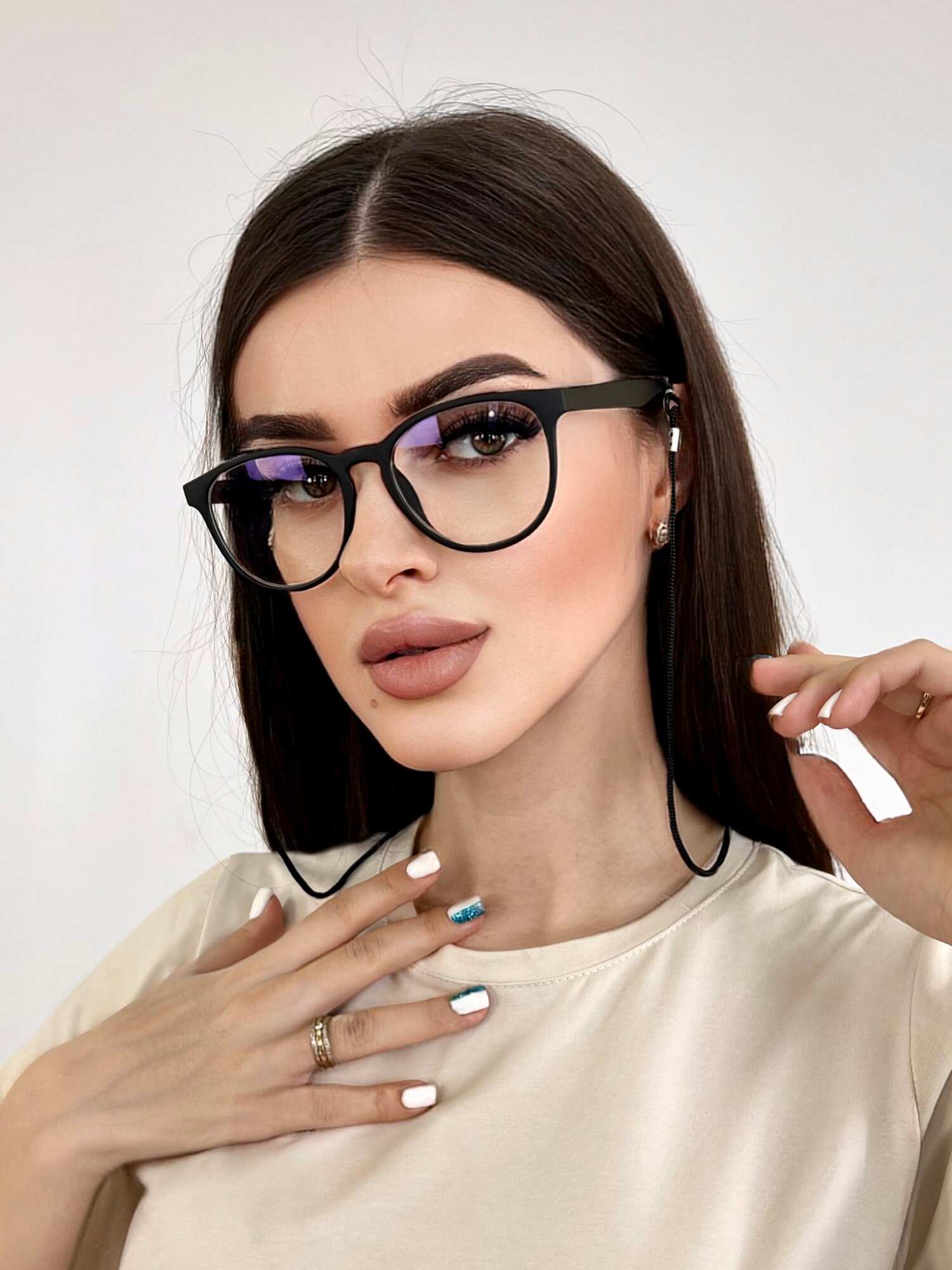 Очки UltraGlass, корригирующие -2.5, пластиковые линзы, черные — фото 1