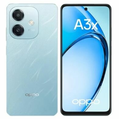 6,67" Смартфон OPPO A3x 4/128 ГБ (6932169354240) 2024, голубой