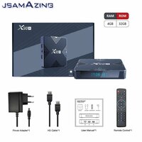 X98H Smart TV Box Android 12.0 Wi-Fi 2, 4 г и 5, 8 г WIFI 6 H618 Quadcore cortex-A53 4k Bluetooth 5, 0 100M 16G 32G Set-Top Box, 4G 32G TV BOX, Европейская