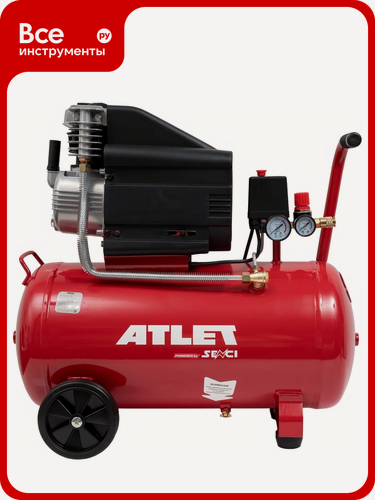 Изображение товара Поршневой масляный Компрессор (50 л, 8 бар, 185 л/мин) ATLET SC-D50L