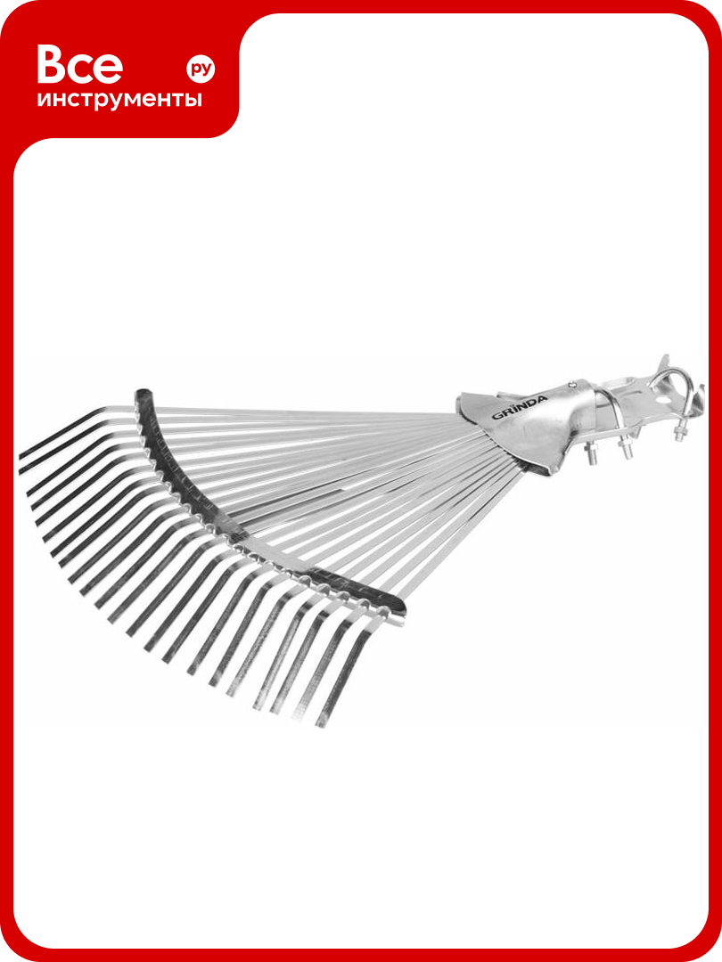 Веерные грабли Grinda 22 плоских зубца 421873