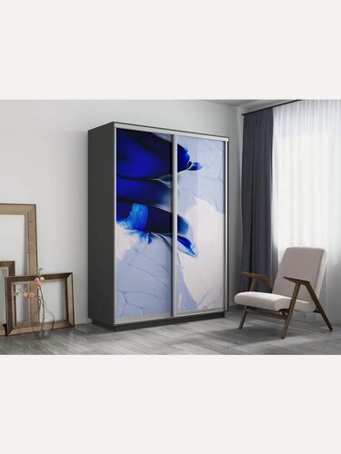 Изображение товара Шкаф купе Е1 Экспресс двухдверный, стекла, 120х60х240, темно-серый