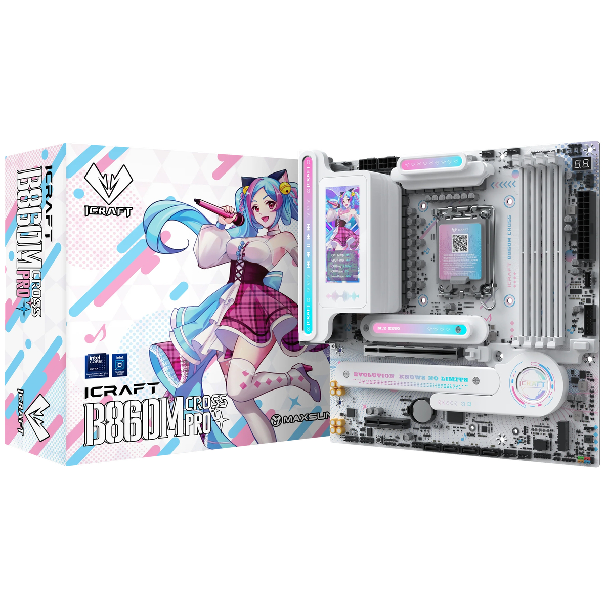 Материнская плата Maxsun iCraft B860M CROSS PRO, LGA1851, Intel B860, Micro-ATX, RTL (6940709661710)