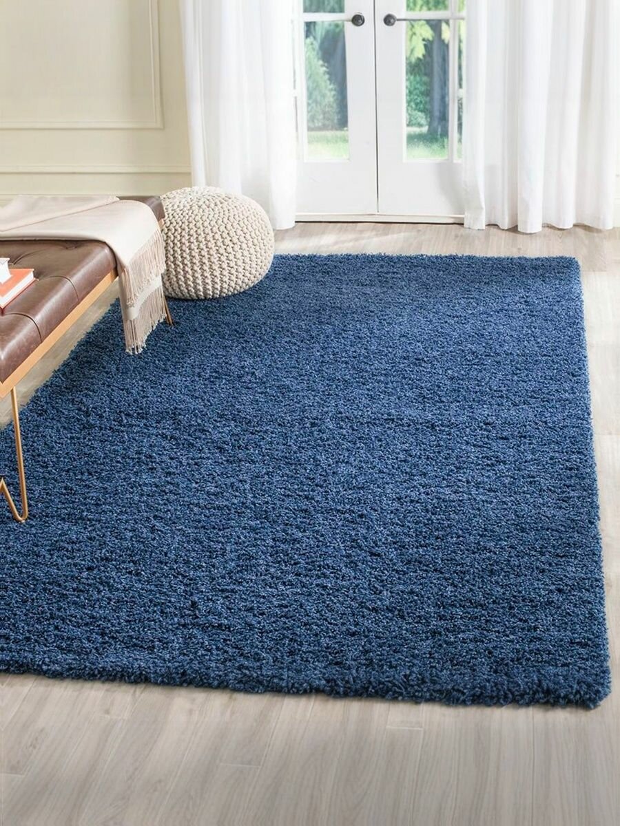 Ковер Новый синий 2 х 3 м Шегги (Shaggy) мягкий пушистый Витебские ковры Sh47