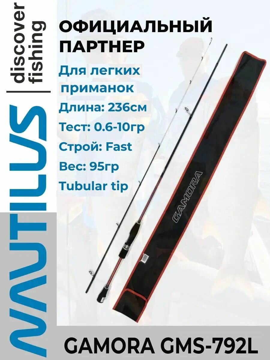 Спиннинг Nautilus Gamora 236см 0.6-10гр