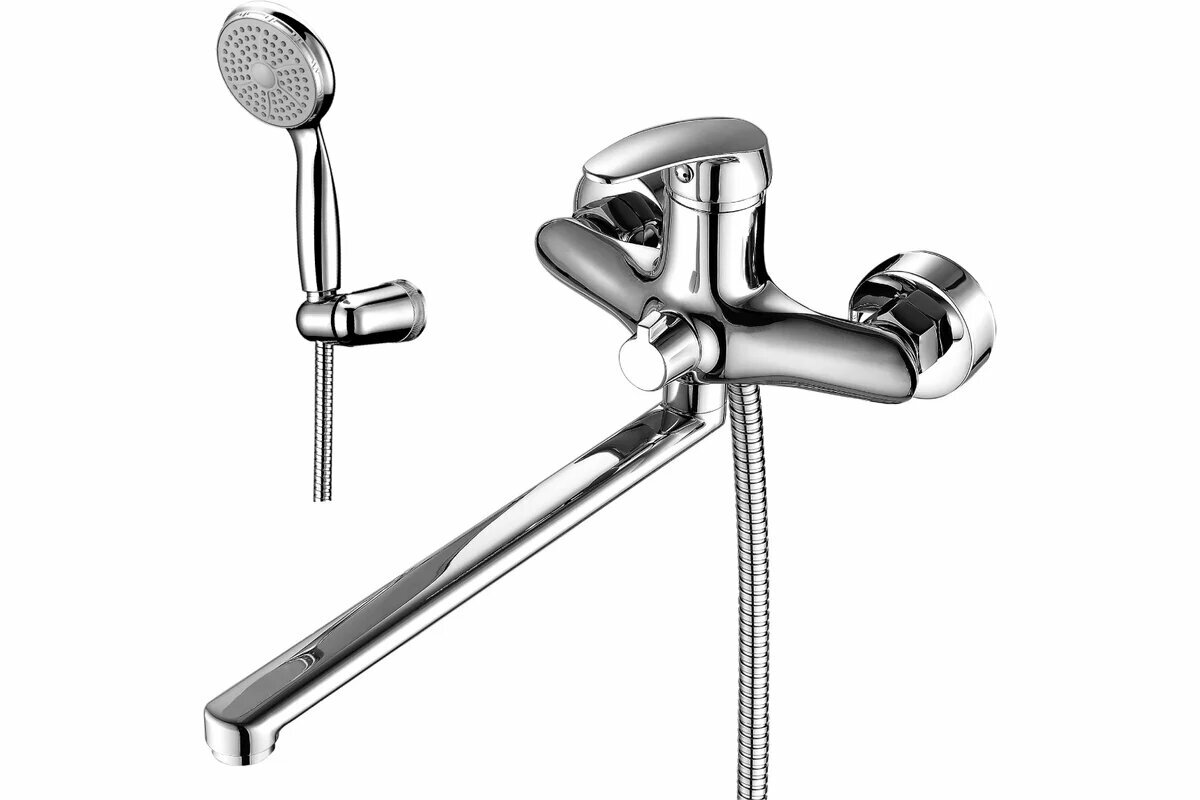 Смеситель для ванны с поворотным изливом Lemark Linara LM0451C универсальный, хром