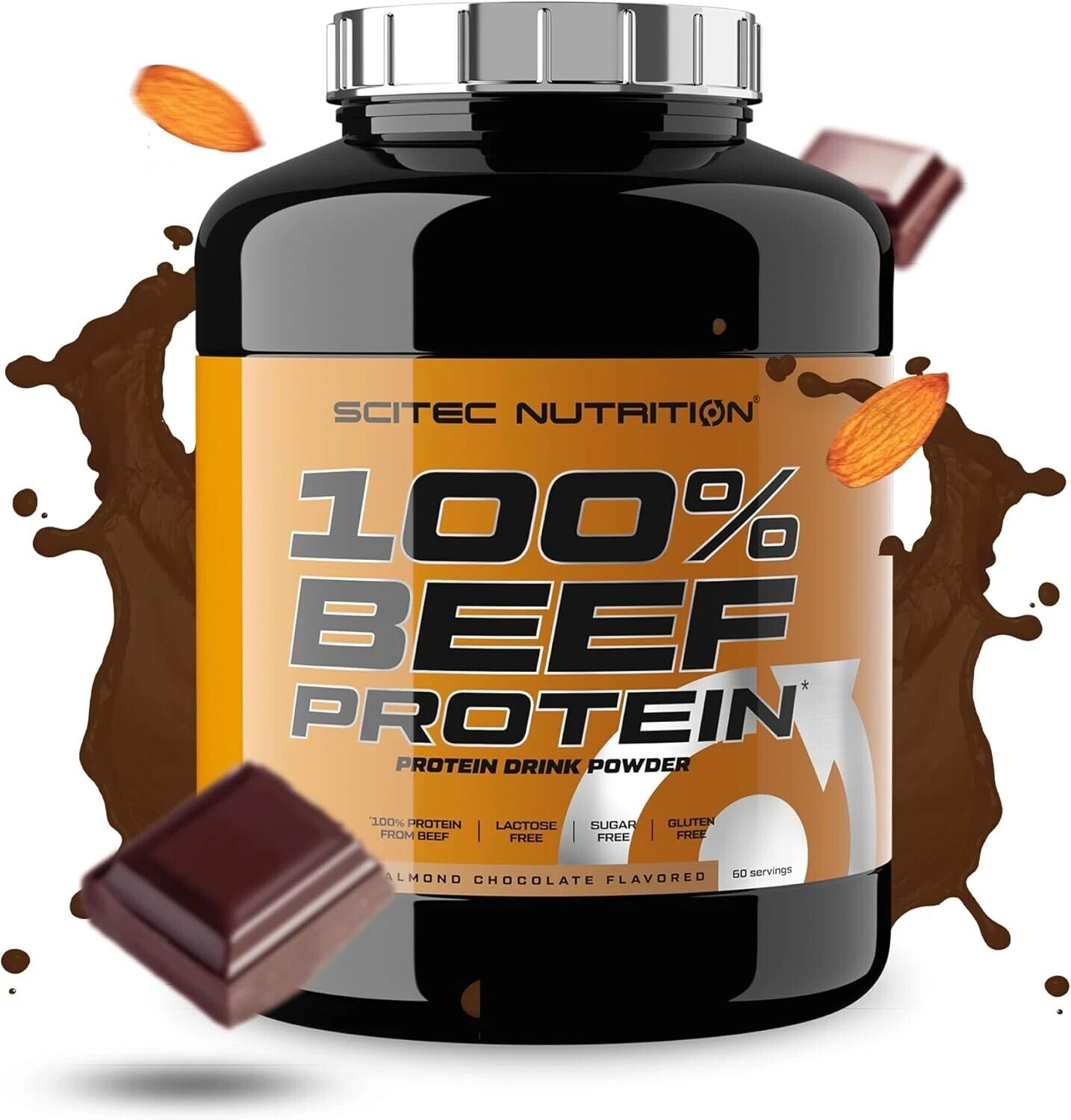 Гидролизованый говяжий протеин Scitec Nutrition "Beef Protein", миндально-шоколадный вкус, 1,8 кг