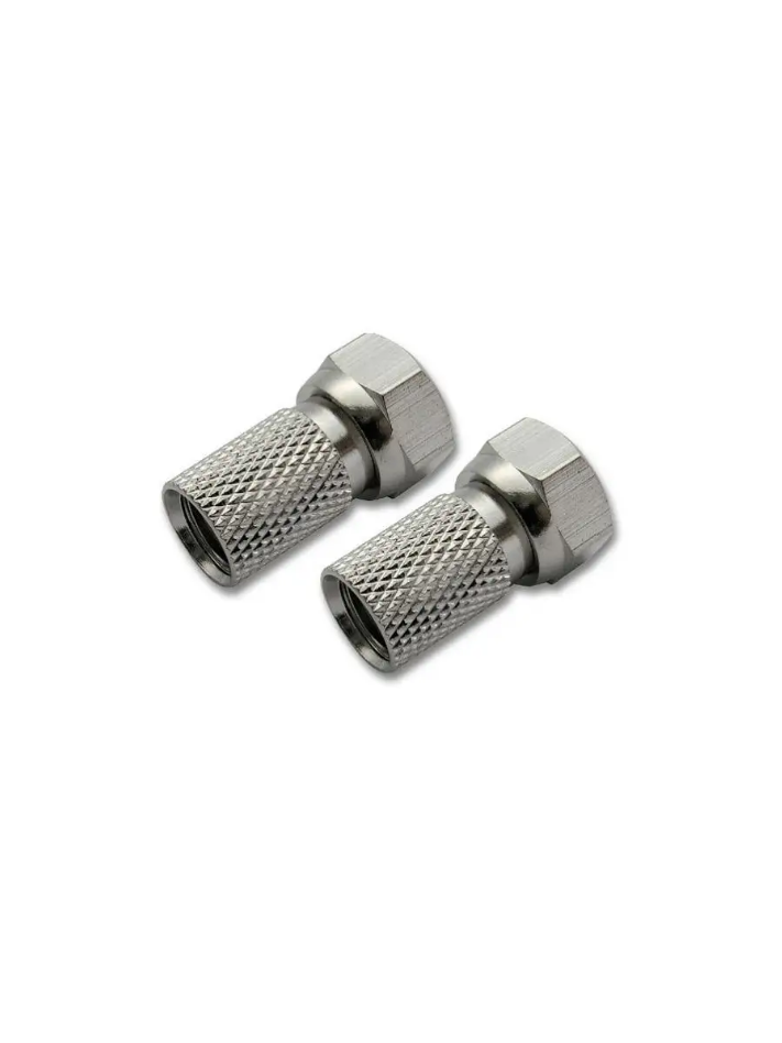 Разъем F-plug для SAT кабеля 4мм FST8314-221 серебристый 2шт, Schwaiger