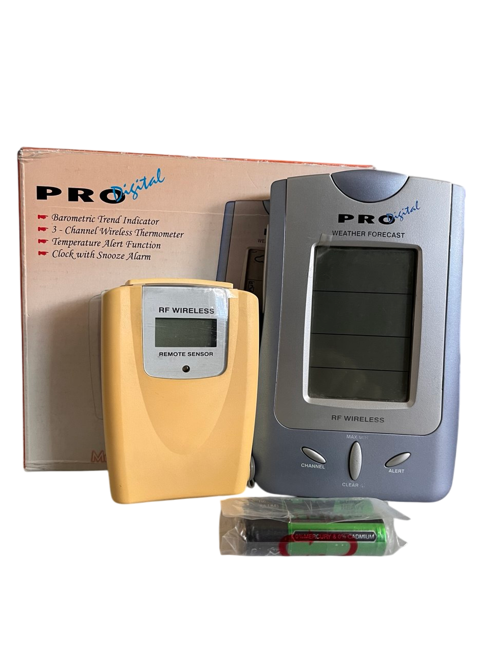 Цифровая метеостанция WRF-0740 PRO - Digital Multi-Channel RF Wireless Thermo-Clock