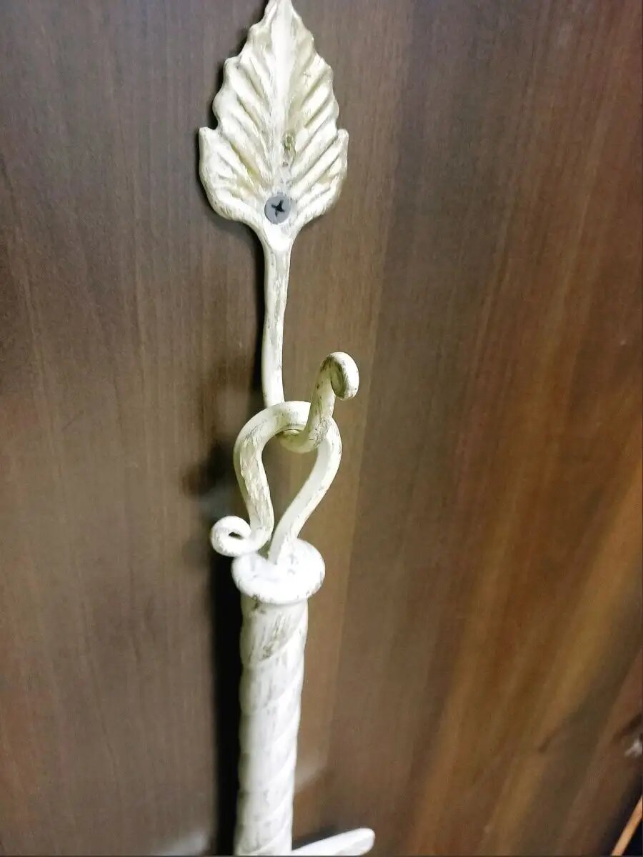 Кованая ложка для обуви, рожок, Студия кованой мебели Нива, цвет античный белый — фото 1