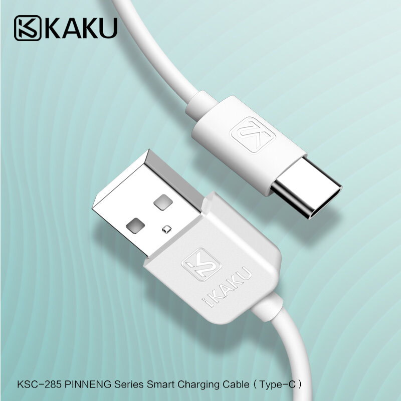 Высокоскоростной Кабель USB Type-C KAKUSIGA KSC-285, белый, для быстрой зарядки и передачи данных