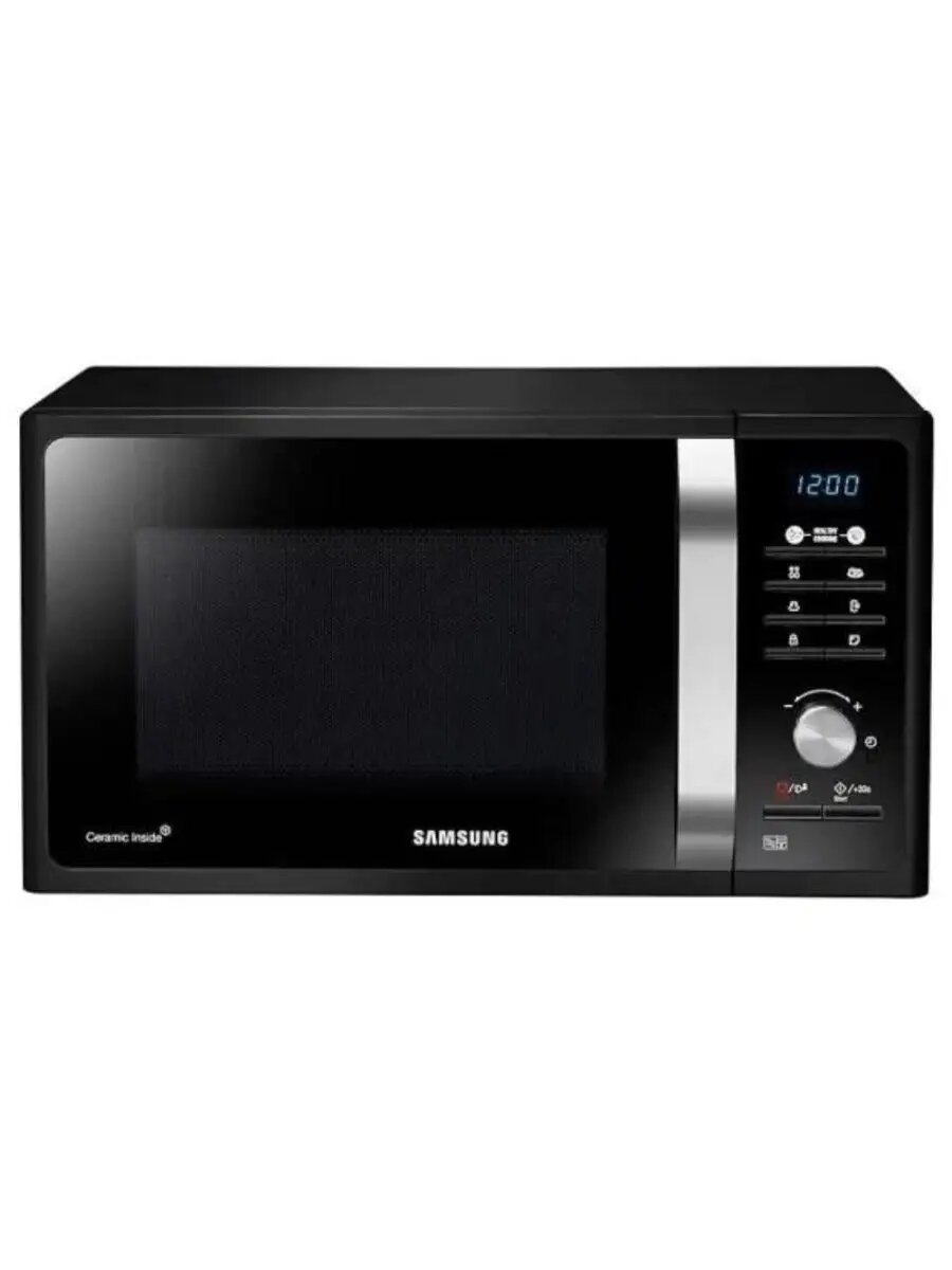 Микроволновая печь Samsung MS23F302TAK, цвет черный 23 л. БИО керамика, Made in Malaysia