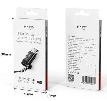 Переходник Yesido GS04 Micro USB на Type-C
