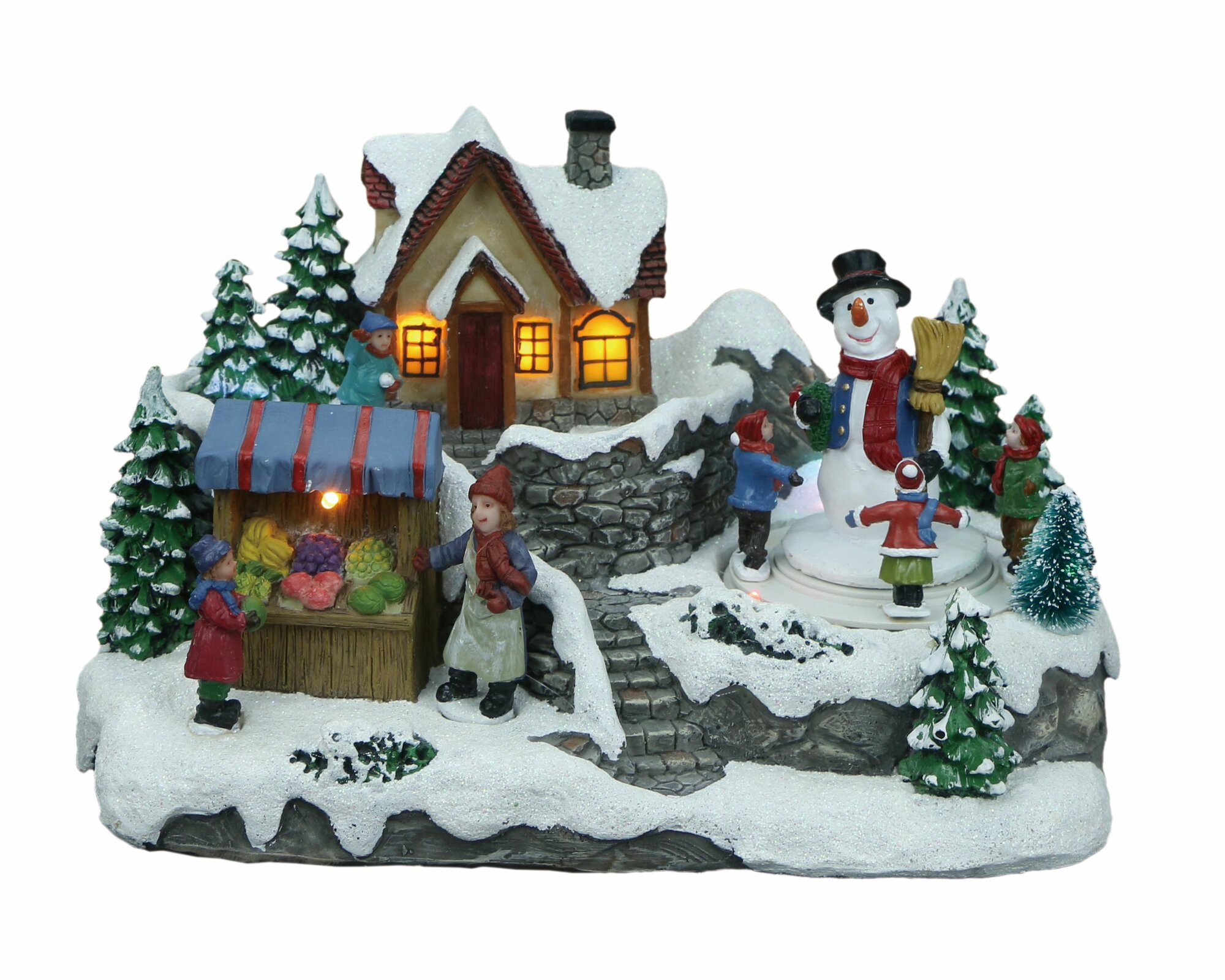 Композиция новогодняя светодиодная Luville  Рождественская деревня  24x15x15 5 см