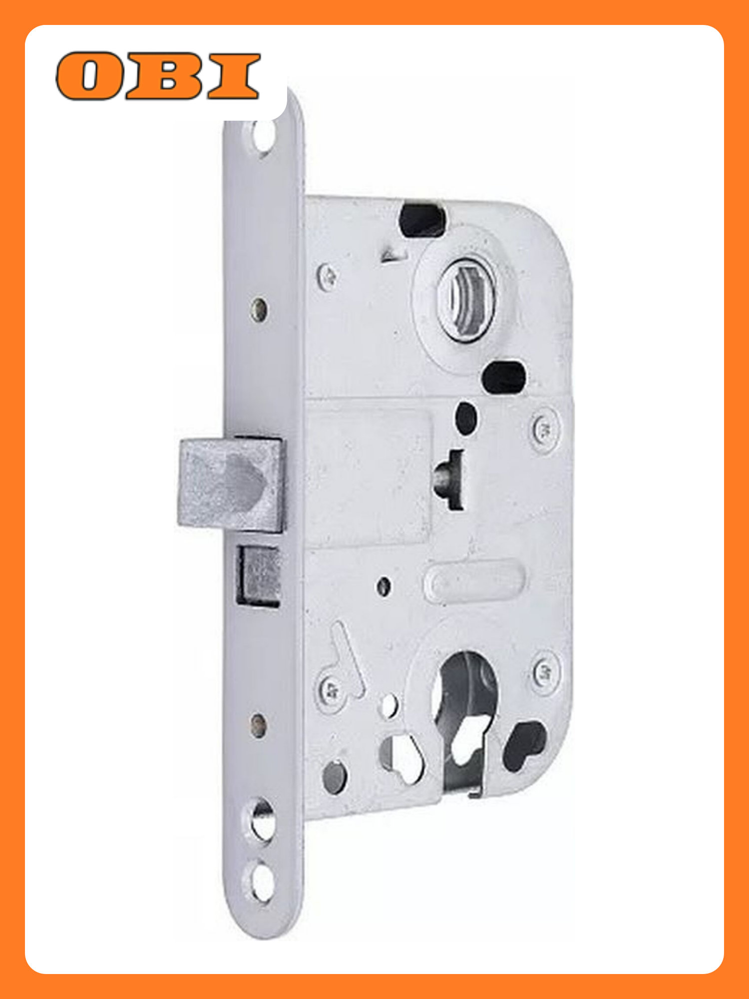 Замок Фабрика Замков L 008 для деревянных и ПВХ дверей цилиндровый механизм серый