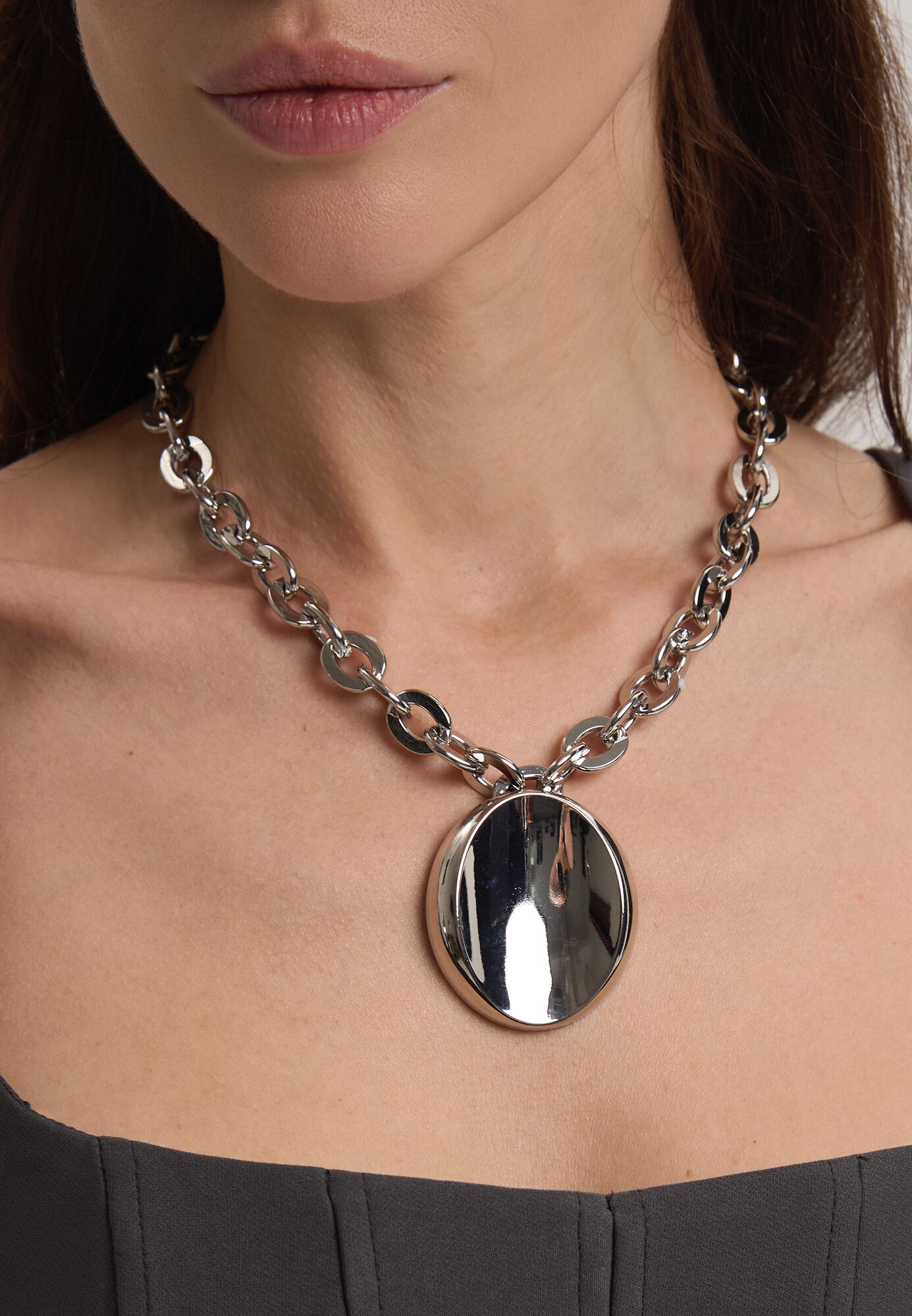 Колье YAROSLAVNA, длина 45 см, серебряный — фото 1