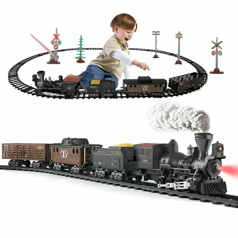 Железные дороги Fenfa Детская железная дорога Fenfa с паром, свет, звук - 1613A