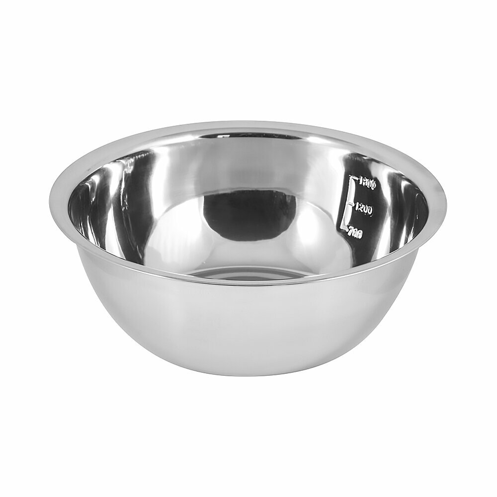 Миска Mallony BOWL-23 нержавеющая сталь 1.7 л расширенные края диаметр 23 см
