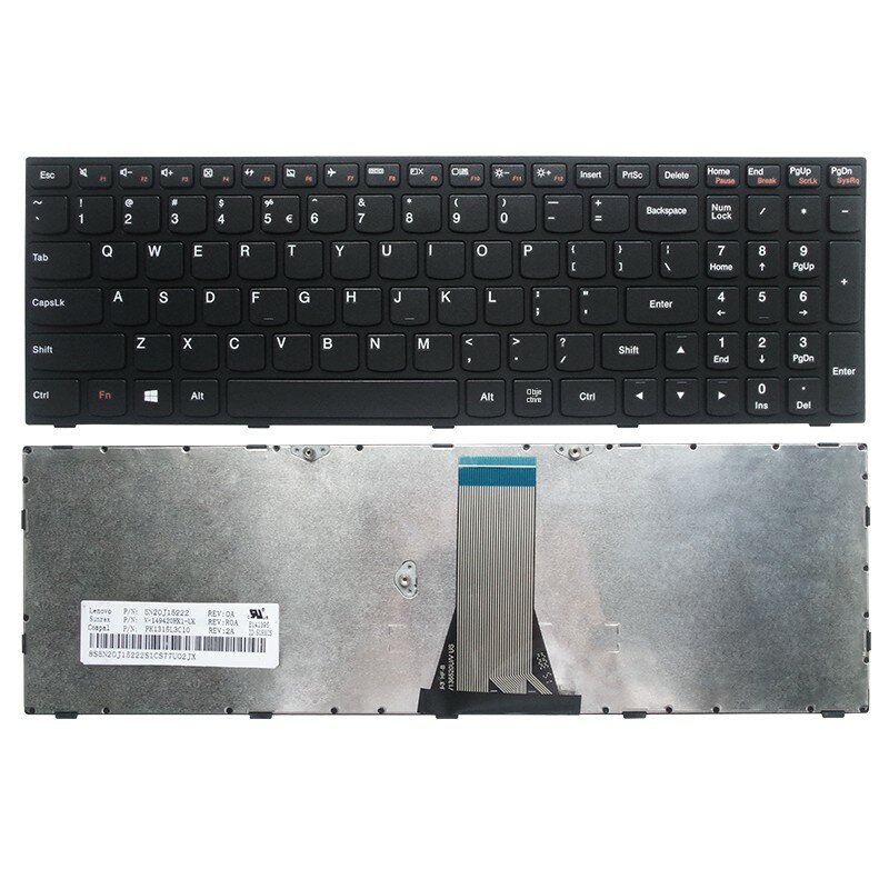 Клавиатура Lenovo B51-80 Series Черная рамка Стандартная Без подсветки Совместимость с N50-70 Flex 2-15 B51-30/35A
