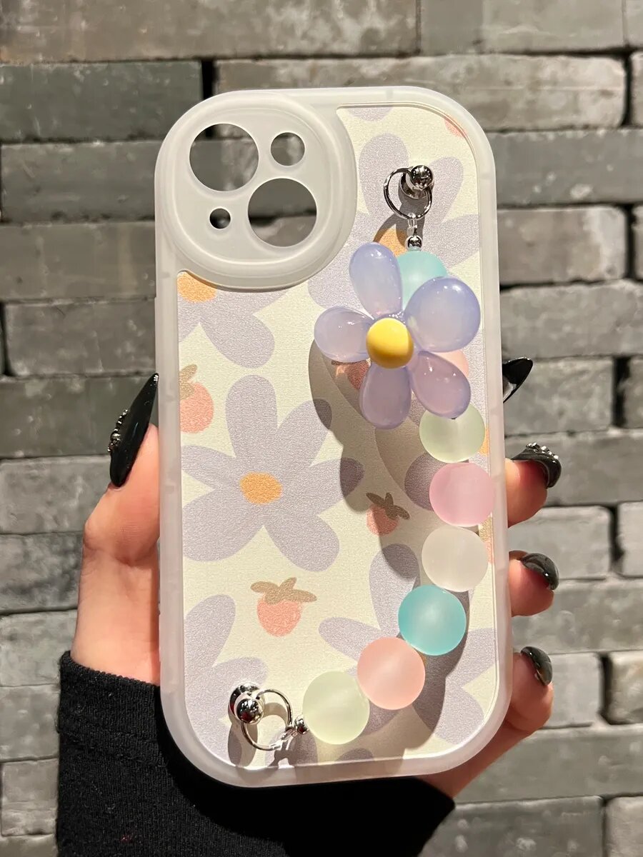 Чехол О'кейси, для iPhone 13, с ромашками, защита камеры, с держателем