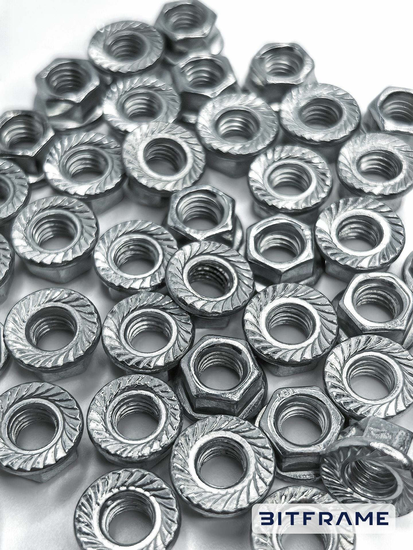 100 шт. Гайка М5 с фланцем нержавейка набор гаек DIN6923 гайка шестигранная