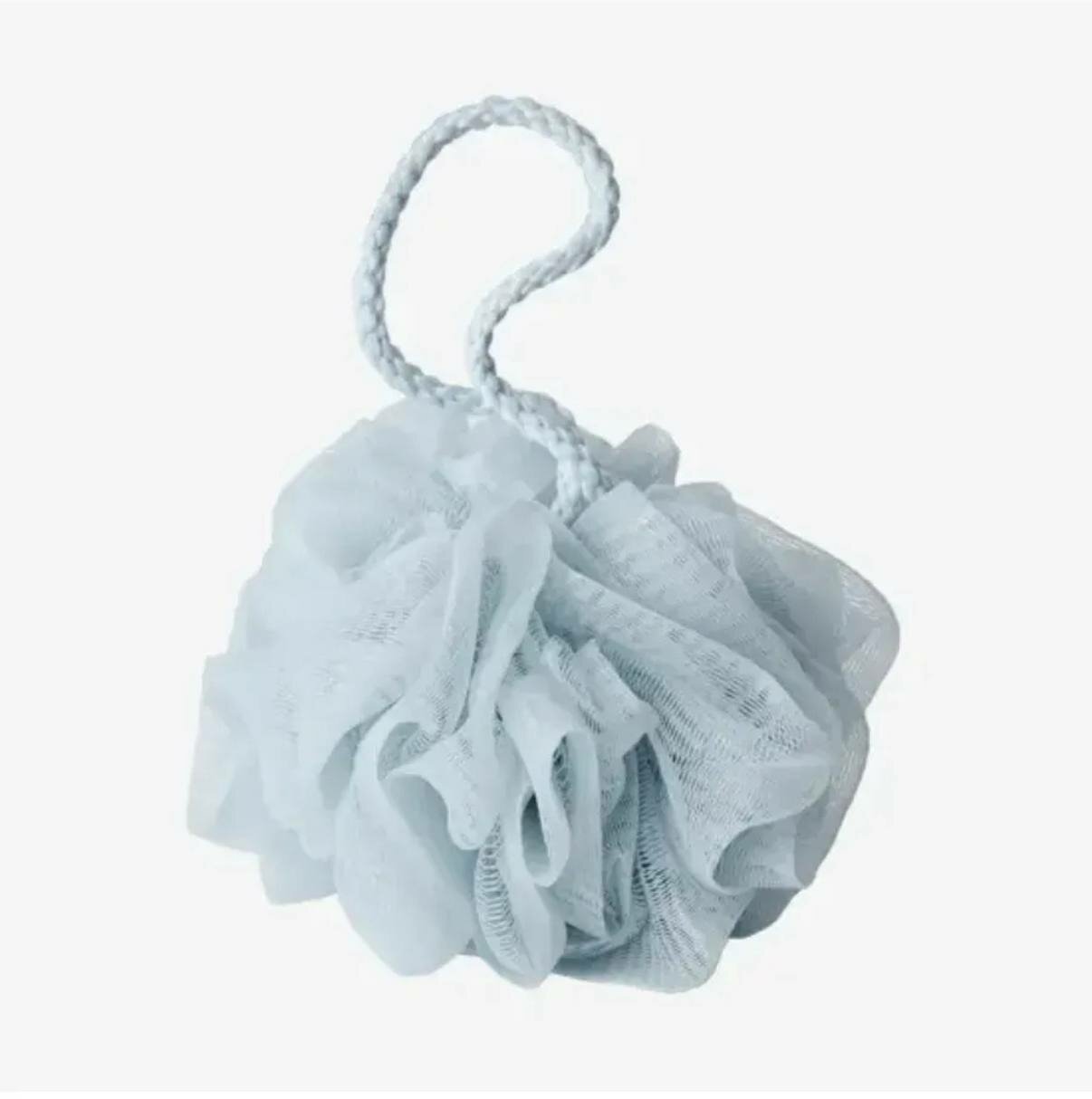 Мочалка для душа отшелушивающая , голубой цвет, Европейский стандарт качества