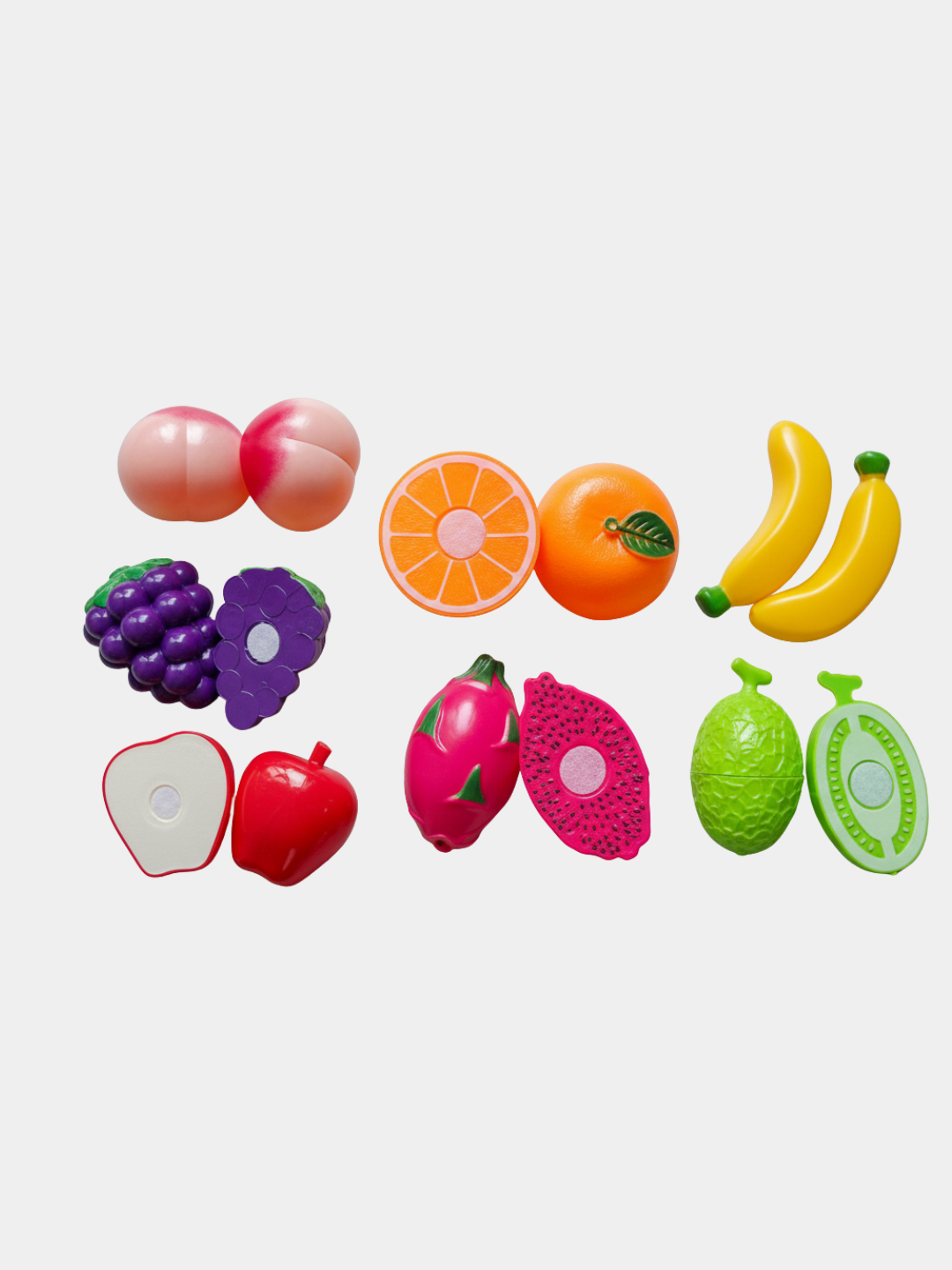 Игровой набор овощи, фрукты на липучках, развивающий набор, 7 фруктов — фото 1