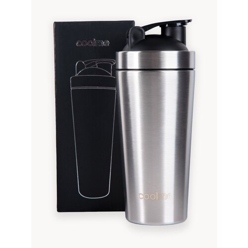 Шейкер FlexMe, спортивный, цельный, 1000мл, серебристый, нержавеющая сталь