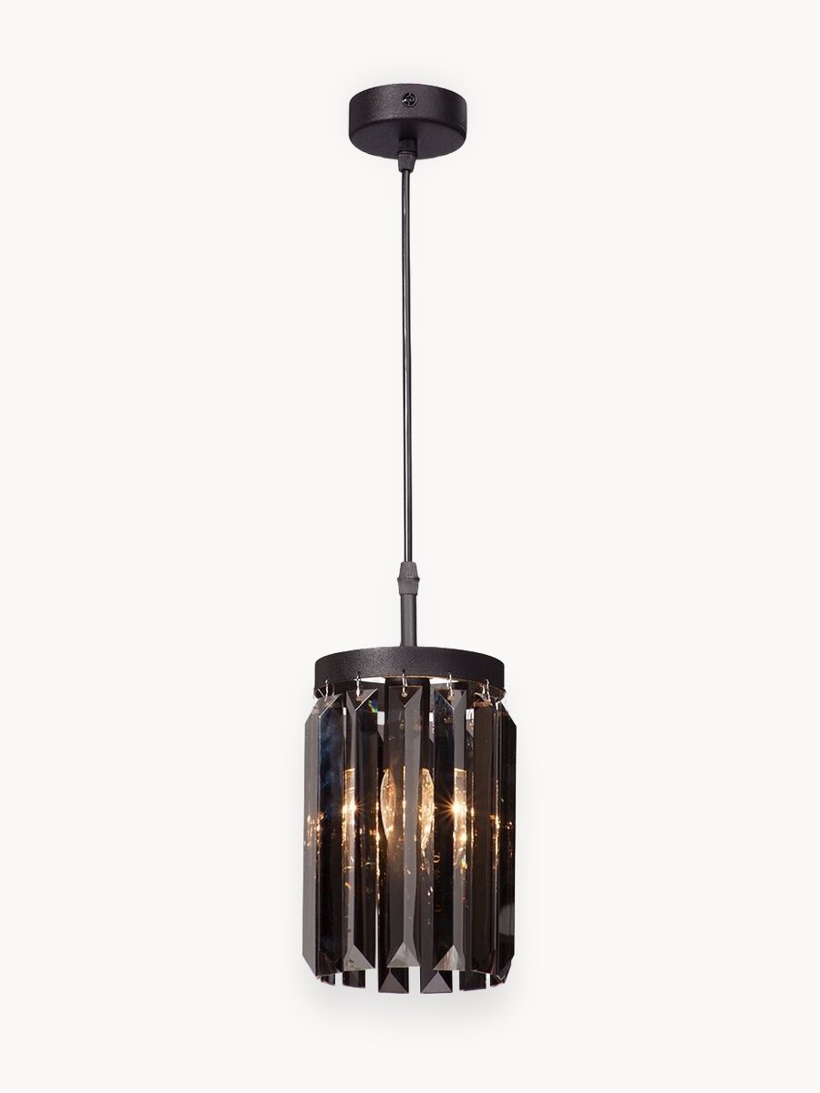 Люстра подвесная Vitaluce V5155-1/1S , 1 лампа 3м2, Е14, 40Вт, цвет чёрный матовый.